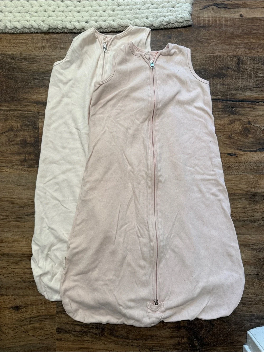 Keababies 2 Zip-Front Baby Cotton Sleeveless Sleep Sacks in Pink,Light Pink - L